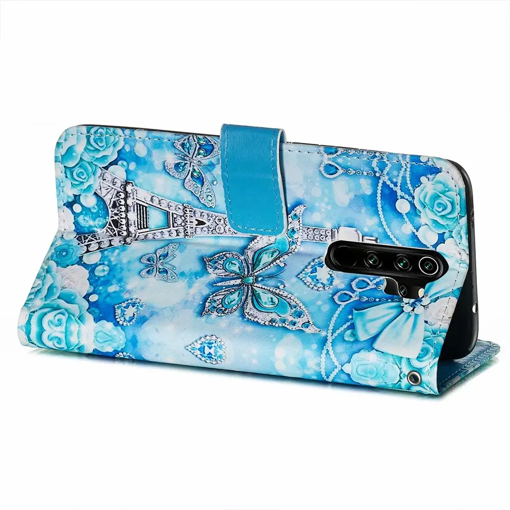 Кожаный чехол с принтом для Redmi Note 8 Pro чехол-книжка бумажником Xiaomi Чехол С