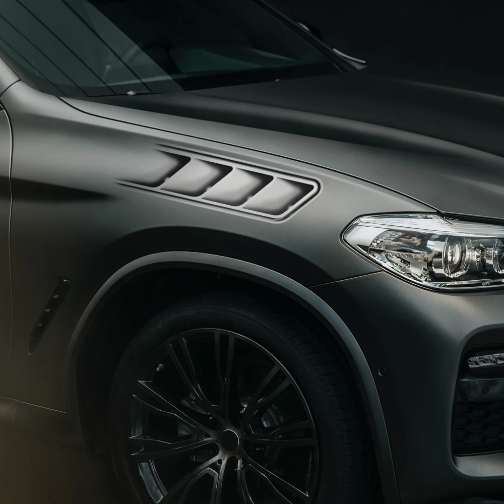 Автомобиль 3D Поддельные вентиляционные отверстия декоративные боковые наклейки