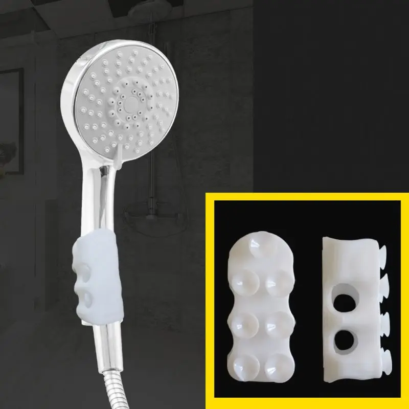 

2Pc Silicone Strong Wall Suction Handheld Shower Head Wall Mount Holder Rack B85C