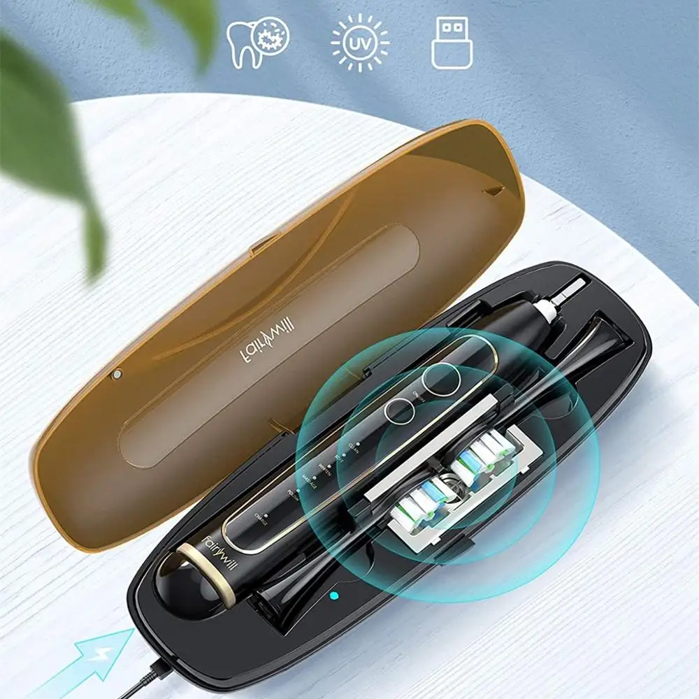 Электрическая зубная щетка Fairywill ультразвуковая мощная отбеливающая с 5 режимами