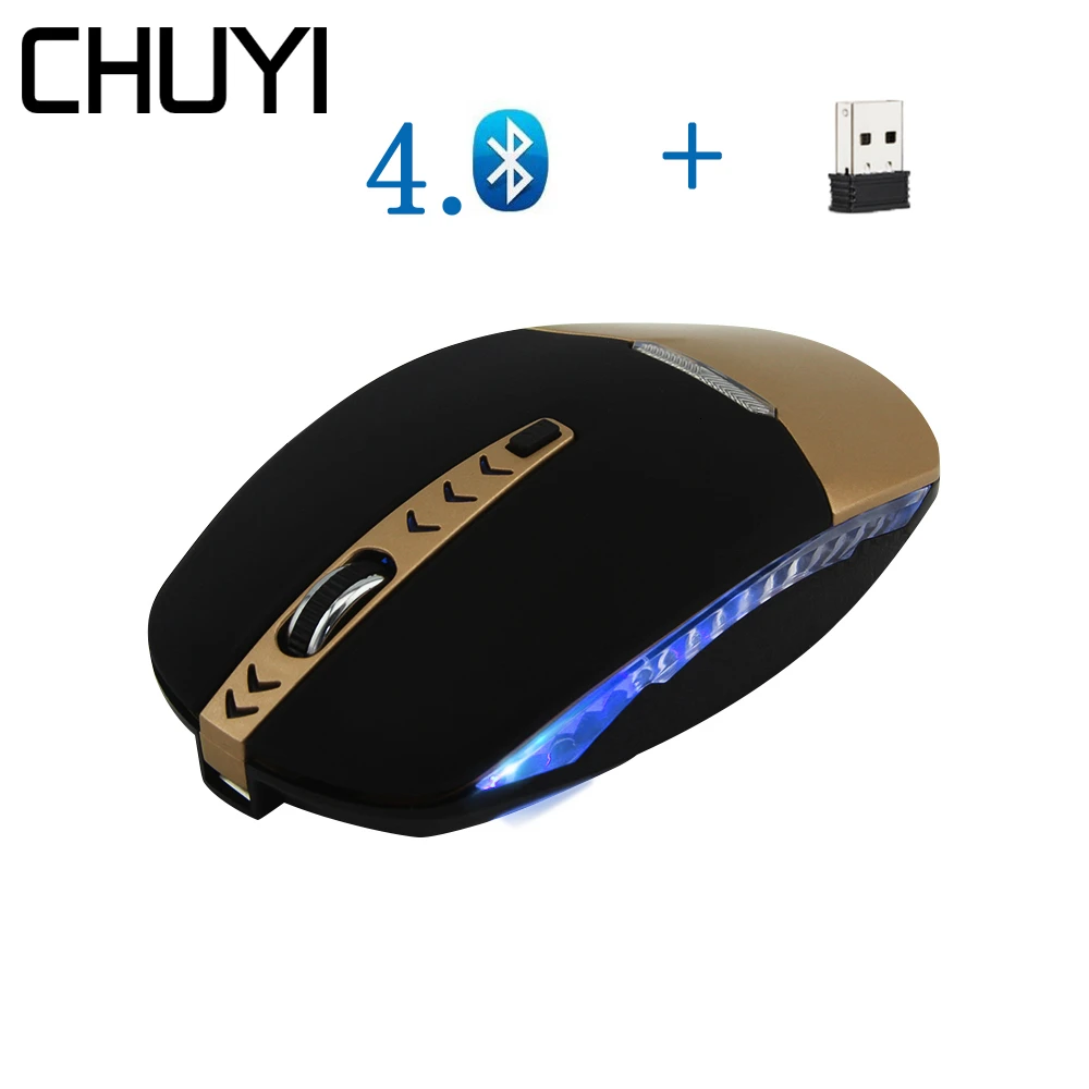 Bluetooth 4 0 Wireless2.4G беспроводная мышь перезаряжаемые эргономичная Бесшумная 1000