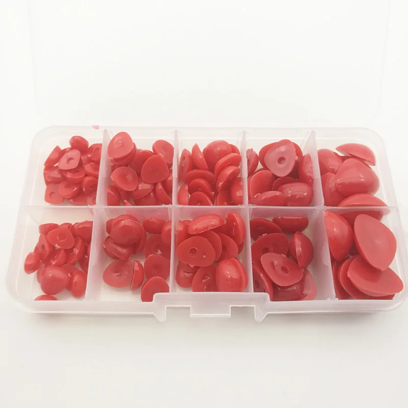 150 шт. круглые плоские черные глаза треугольные для носа пластиковые кукол