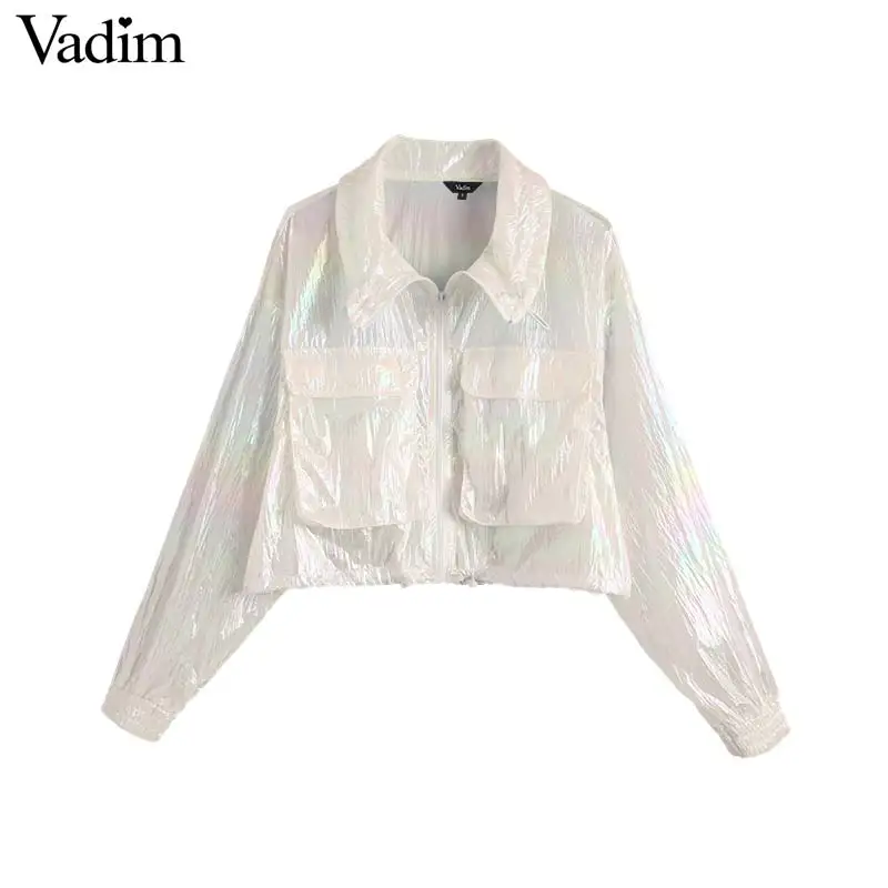 Vadim Женская разноцветная короткая куртка с карманами короткий стиль пальто