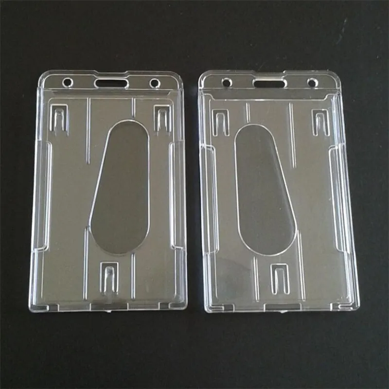 Прозрачный двойной держатель для карт и удостоверения личности акриловый