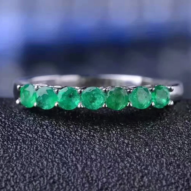 100% женское кольцо из серебра с изумрудом 2 5 мм|designer emerald rings|ring simplering solid |