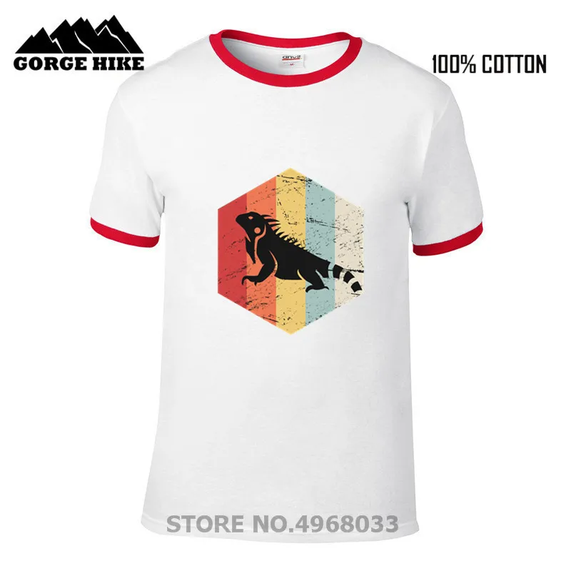 Мужская Винтажная футболка с 3d принтом Iguana Lizard Icon Классическая животных 2019 |