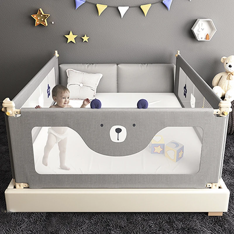 Детская безопасная кровать набор заборов/3 шт манеж для детской кроватки анти