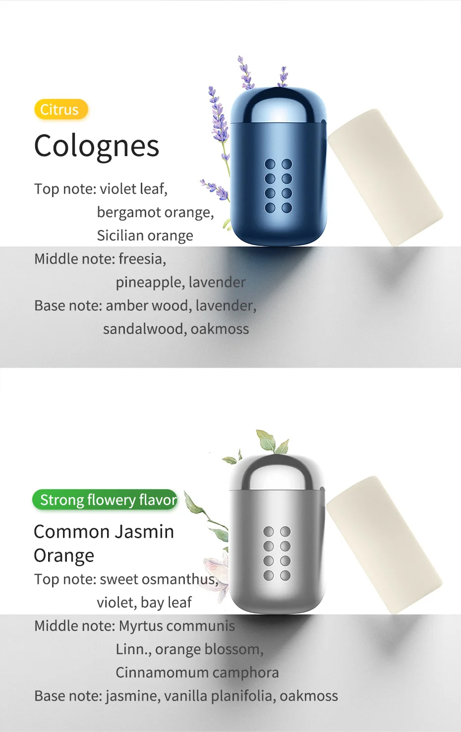 Baseus Car Air Freshener Fragrance Aromatherapy Solid Car Auto Air Outlet Diffuser Car Fragrance Clip Diffuser Solid Car Perfume