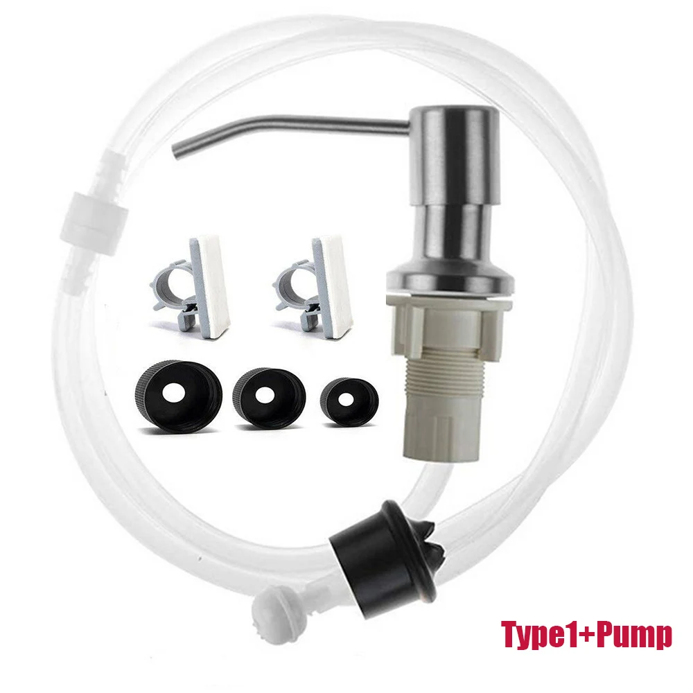 Диспенсер для мыла кухонной раковины и трубчатого комплекта (Матовый никель)