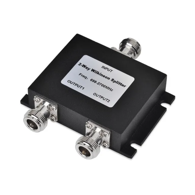 698-2700MHz 2 Way Power Splitter Divider Wilkinson Micro Strip  50W N Female Connectors For Mobile Phone Signal Booster