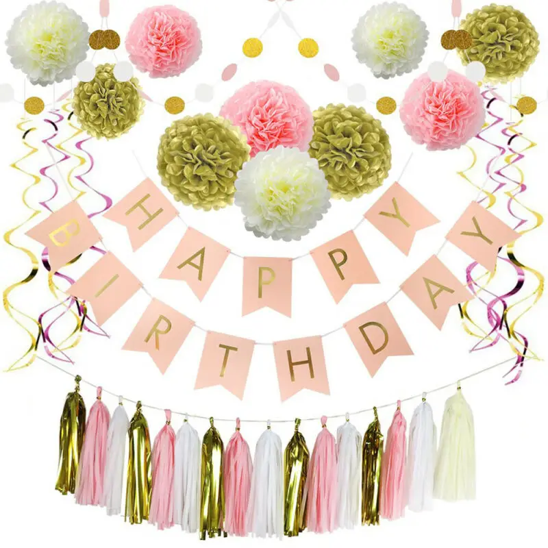 2019 Happy первый набор воздушных шаров на день рождения для мальчиков и девочек