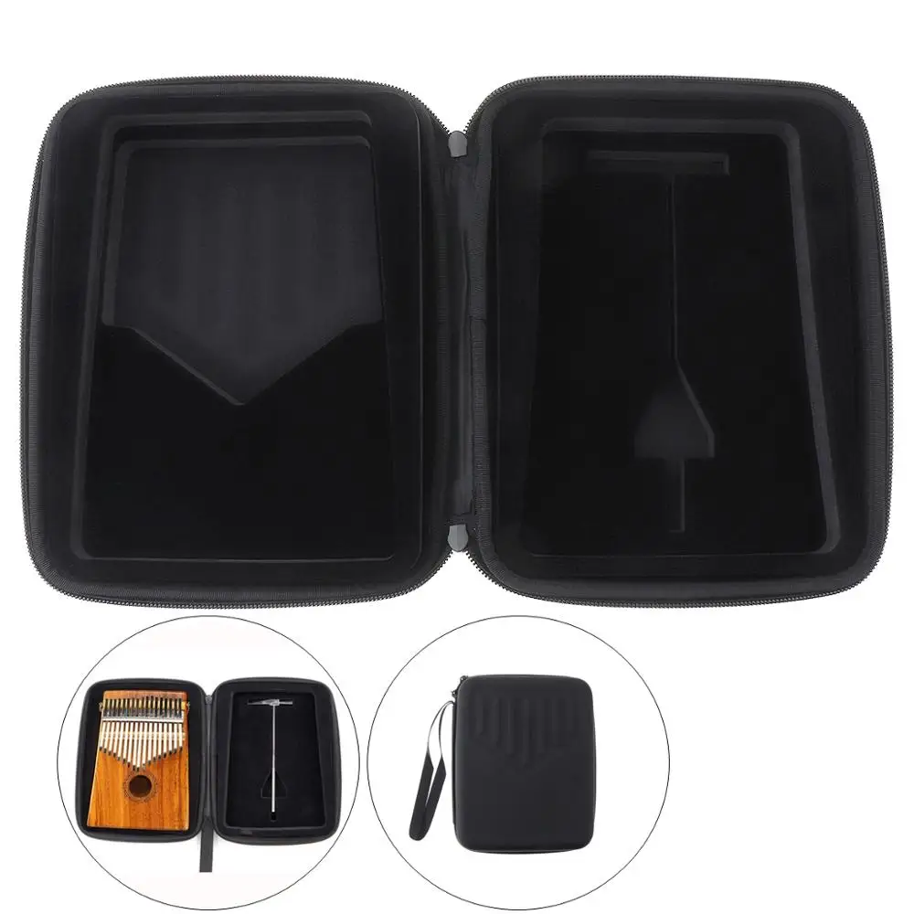 

17 Key Kalimba Waterproof Storage Box Portable Shockproof Thumb Piano Mbira EVA Hard Case