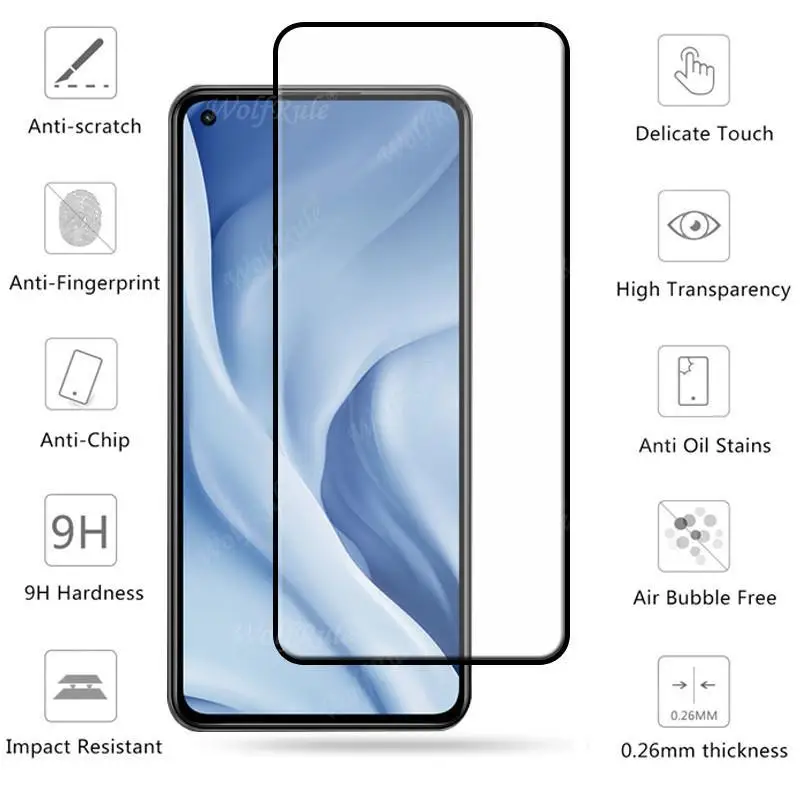 Protector de cristal 4 en 1 para Xiaomi Mi 11 Lite 5G NE, Protector de Pantalla protectora de vidrio para Mi 11 Lite 5G NE, lente de cristal-1