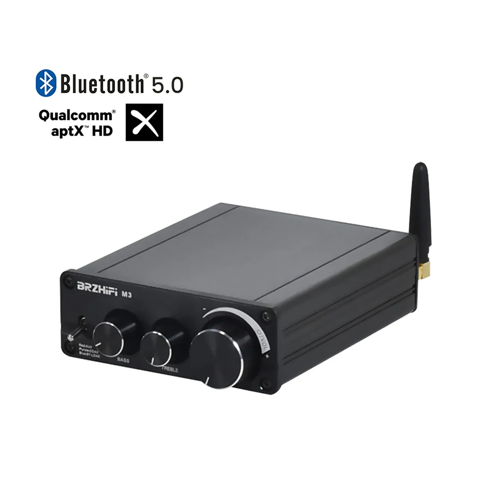 

BRZHIFI Bluetooth 5,0 QCC5125 MA12070 усилитель 2*80 Вт 2,0 Мощность HD аудио AUX APTX APTX-HD Мини HiFi усилитель DIY стерео дома Театр