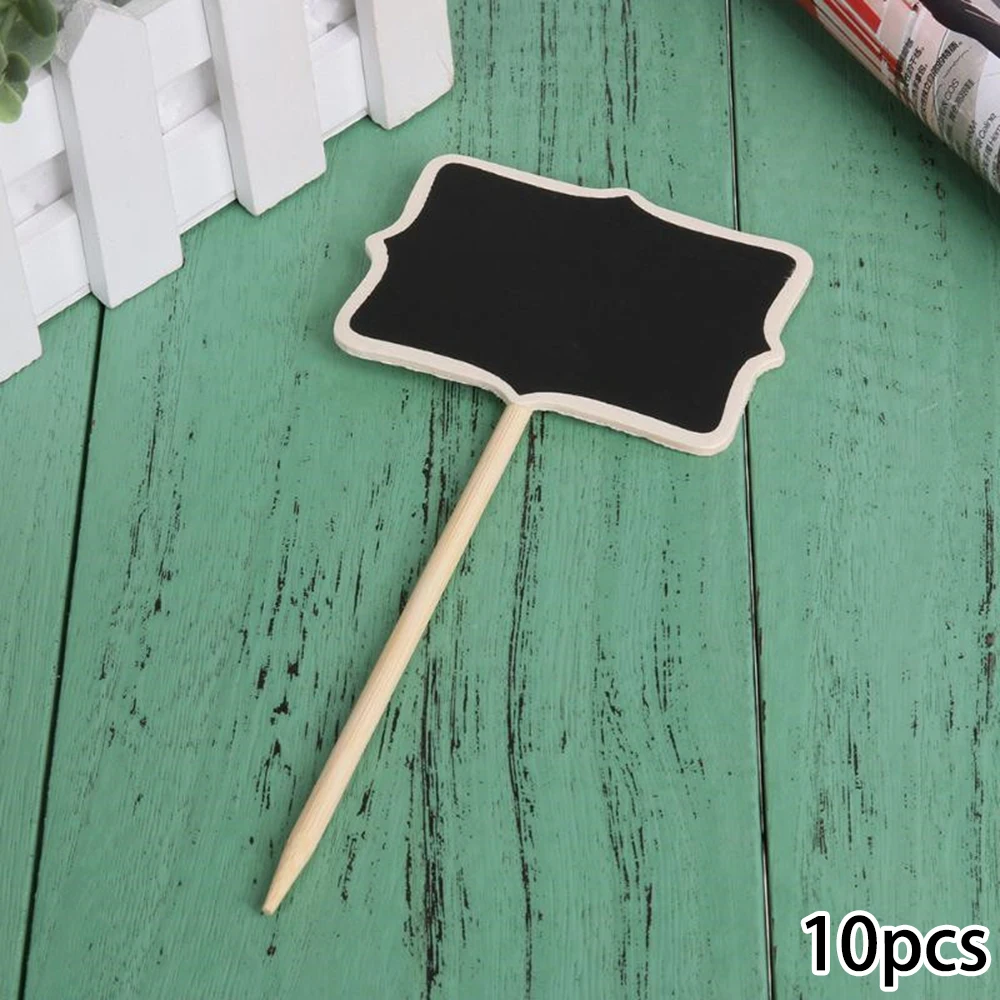 

Rod 18cm Plant Labels High quality Wood Blackboard Stickers Flowers Garden