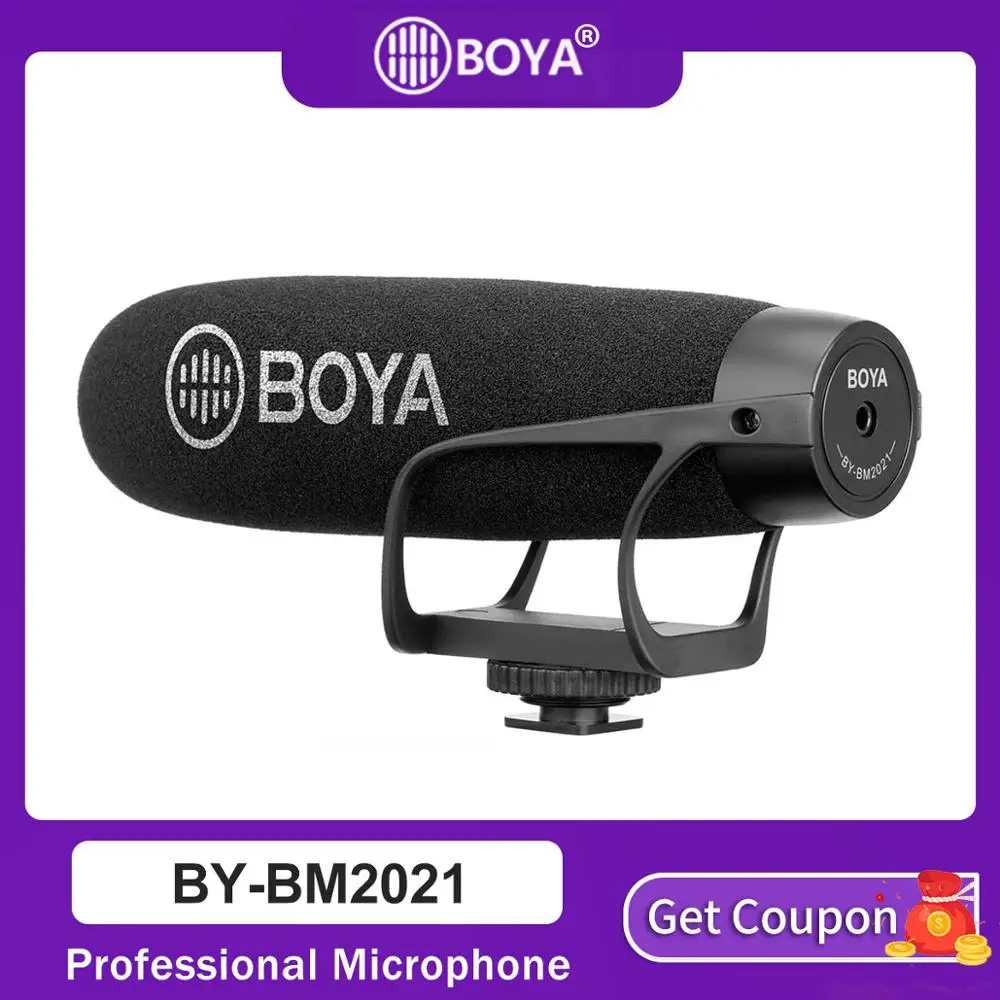 

BOYA BY-BM2021 Super Cardioid shotgun video microphone for DSLR Camera Canon Nikon Sony Panasonic Camcorder Smartphone