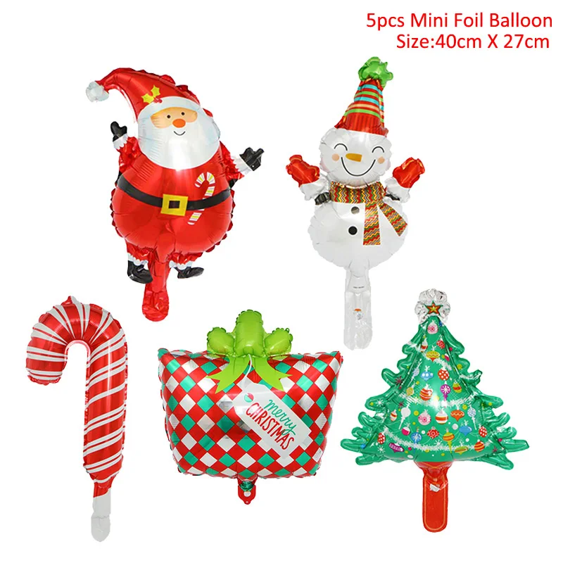 5pcs mini balloon 40 дюймов золотые шары из фольги в виде цифр рождественские украшения для дома счастливый год Декор розовое золото серебро большой гелиевый Глобус - Цвет: 5pcs mini balloon