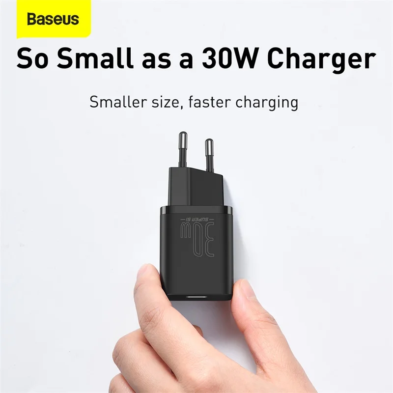 

Зарядное устройство Baseus PD 30 Вт USB C для iPhone 12 11 Pro ipad, планшеты типа C PD QC 3,0, быстрое зарядное устройство для Samsung Xiaomi