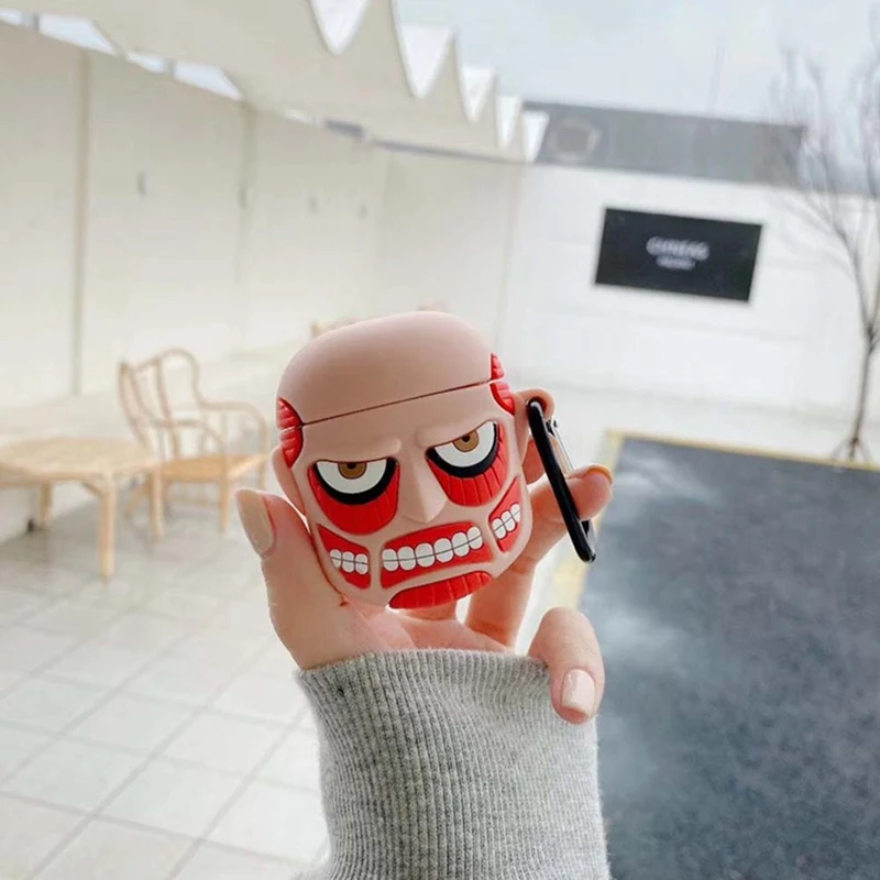 

Airpods Headset Case 1/2 Attack Giant Three-dimensional Silicone Wireless Bluetooth Protective Shell Applicable