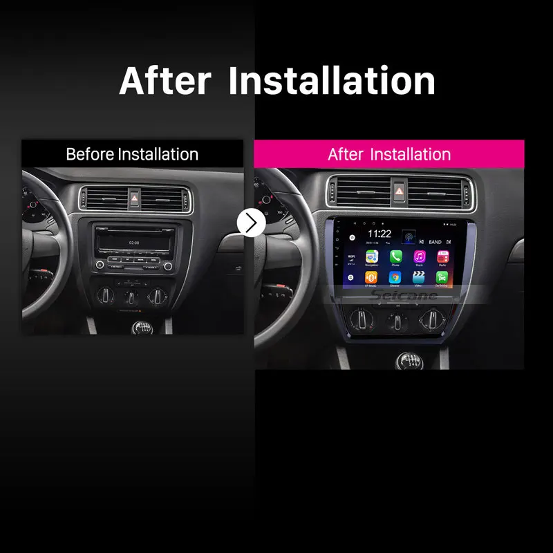 

Seicane Android 10.0 API29 Quad core for 2012 2013 2014 2015 VW Volkswagen SAGITAR Car GPS Navigation Radio Unit Player WIFI SWC