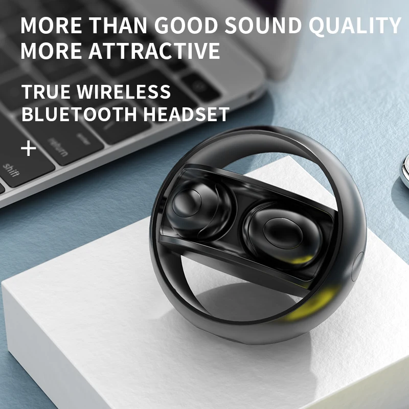 

TWS Wireless Headphones Bluetooth 5.0 Hifi Rotating Box Earphones H8 Sport IPX6 HD True Stereo Mic Earbuds Gaming Headset