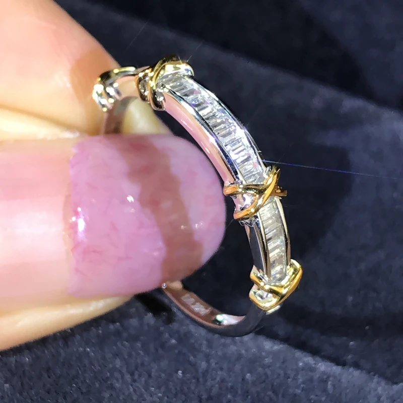 Женское кольцо из серебра 100% пробы с бриллиантами|Кольца| |