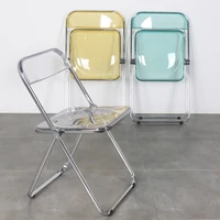 transparent acrylic dining chair ins stool fashion net red photo clothing store makeup folding theater seats theater mahjong