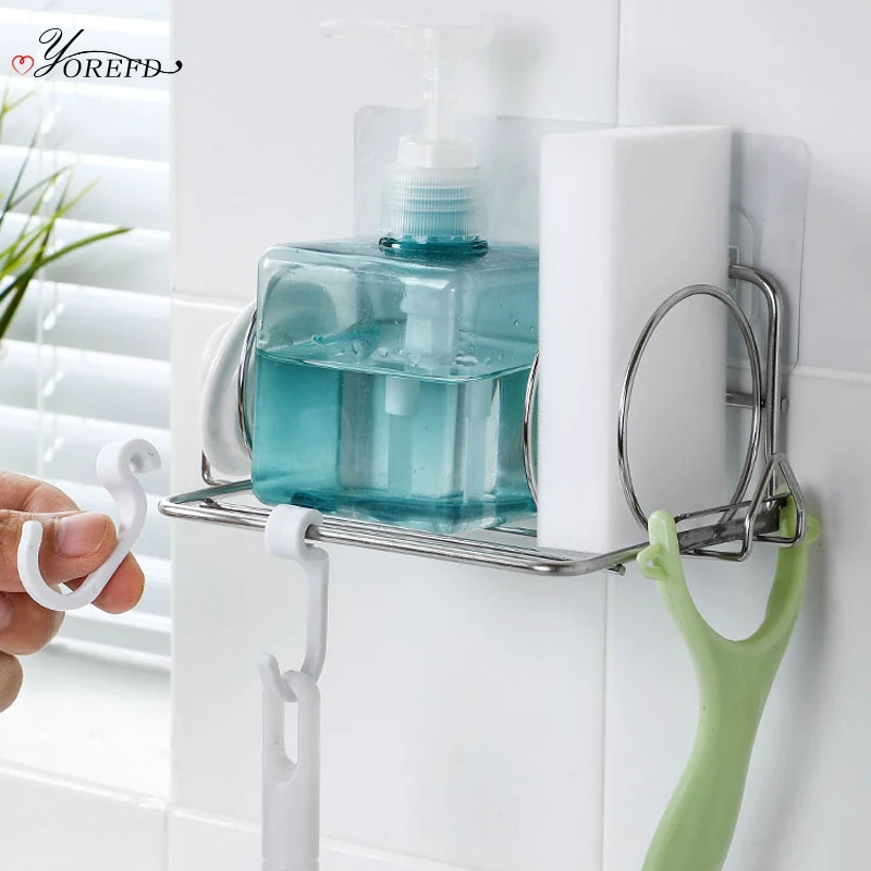 

Настенный Органайзер OYOREFD для кухонной раковины, из нержавеющей стали Подставка для спонжей
