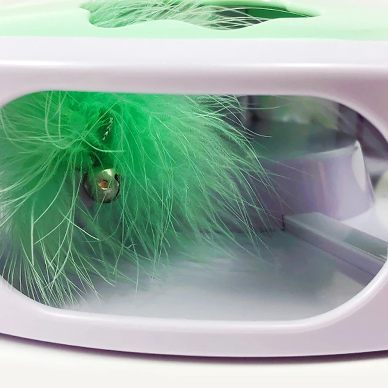 

Electric Feather Teaser Cat Toy Interactive Durable LED Light Bell Low Noise Pet Kitten Toys Stimulate Hunting Instinct
