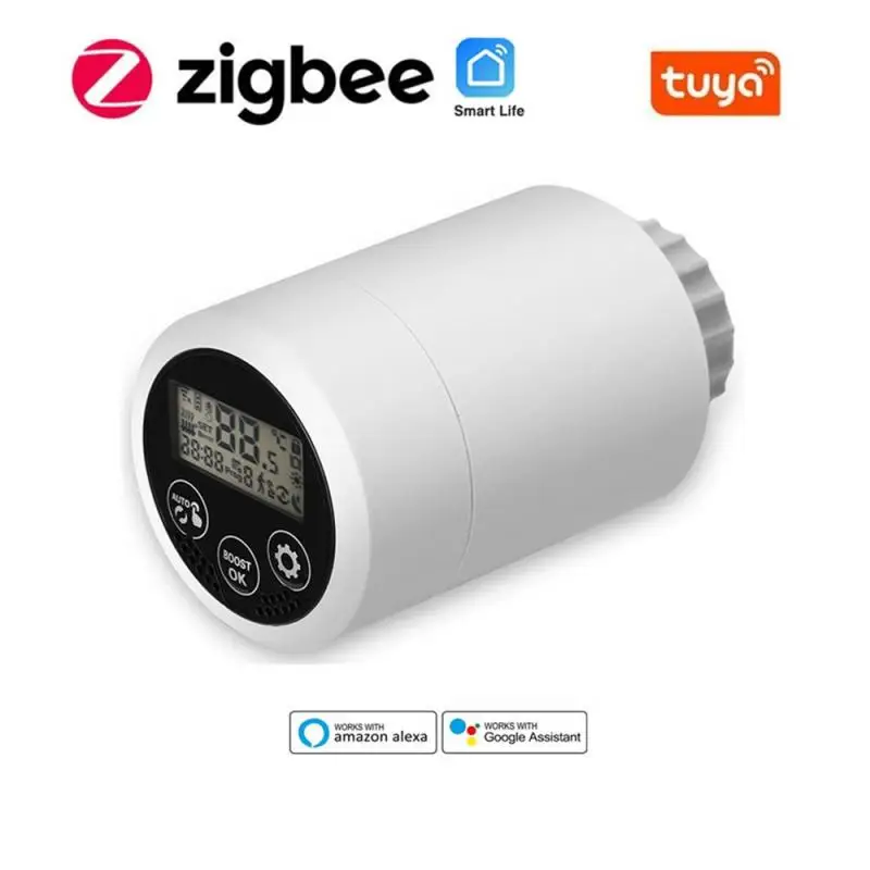 

Умный термостат ZigBee, привод радиатора и клапан, программируемый смарт-контроллер температуры, работает с Alexa Google Assistant