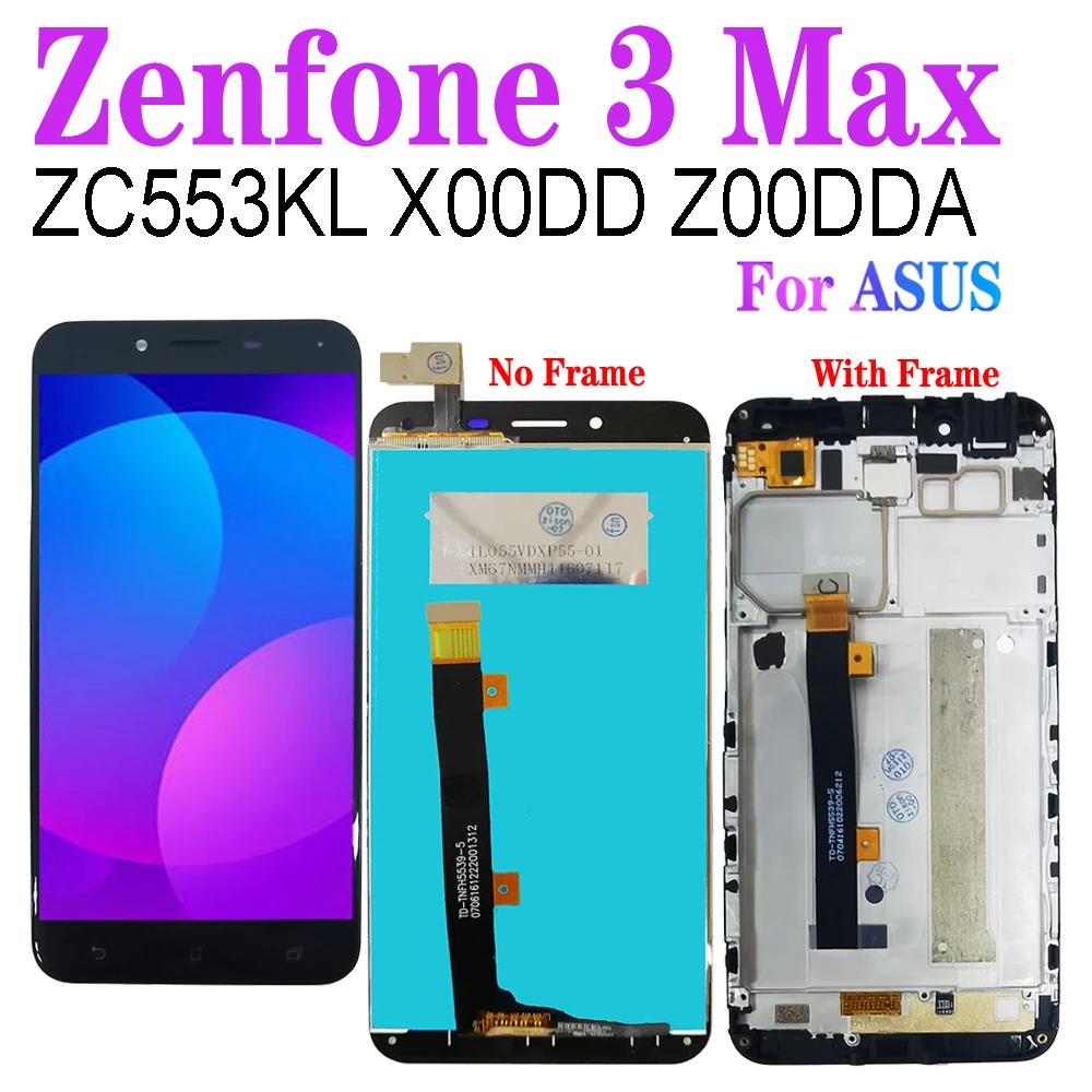 ЖК-дисплей X00DD ZC553KL с рамкой для Asus Zenfone 3 Max Z00DDA дисплей сенсорным дигитайзером в