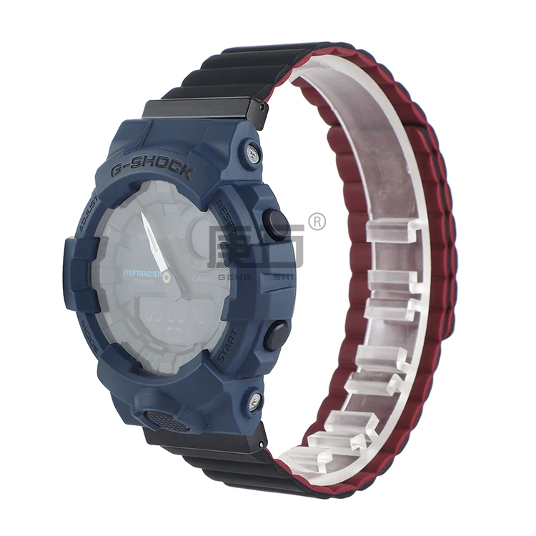 Silicone Double sided Magnetic watchband Strap for GBA-800- GBD-800 GMA-B800 | Наручные часы