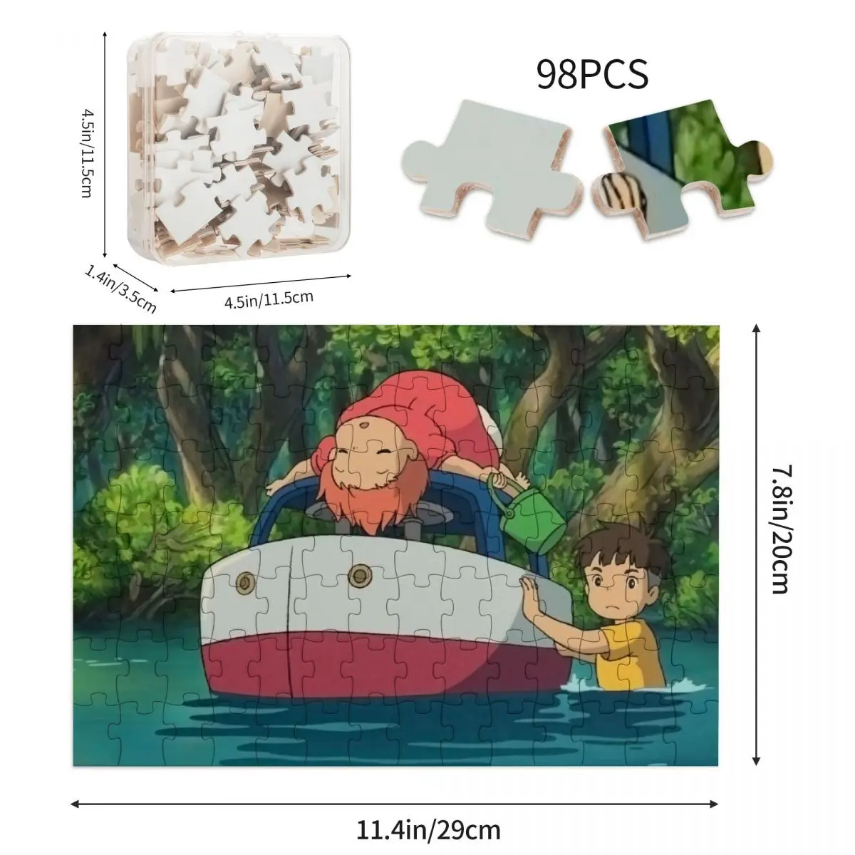 Деревянные блоки головоломки мультфильм Sosuke Ponyo милые игрушки История Aldult Unzip