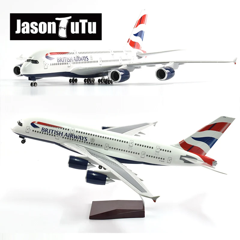 JASON TUTU 46 см британская авиакомпания аэробус A380 модель аэроплана самолет масштаб