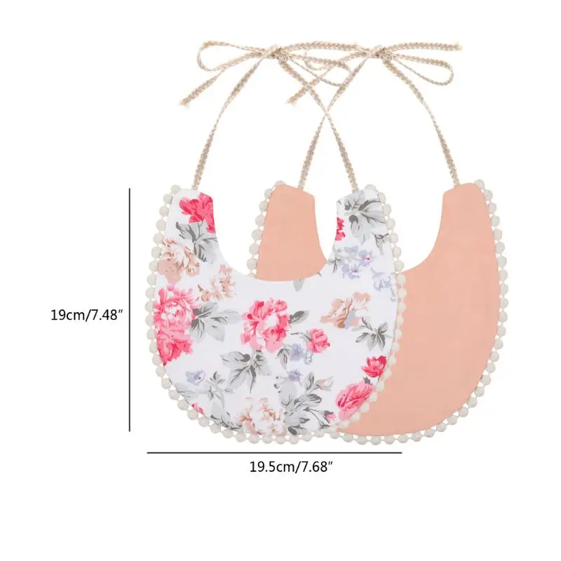 

Newborn Toddler Cotton Baby Bibs Girls Lace Saliva Towel Tassels Bib Feeding Burp Cloths