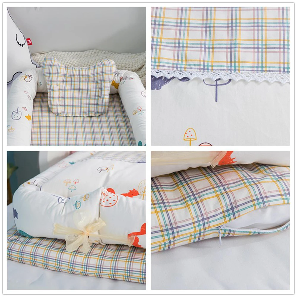 

Portable Baby Crib Baby Nest Bed Cradle Cot Co-sleeping Bed 95*50*15cm(37*19*6in) Folding Bed for Baby Care