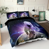 3d print duvet cover astronaut in gorgeous space pattern double bedspread with pillowcases king queen size bed sheets
