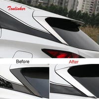 tonlinker exterior rear windshield triangle cover stickers for lexus rx200t 450h 2016 car styling 2 pcs stainless steel sticker