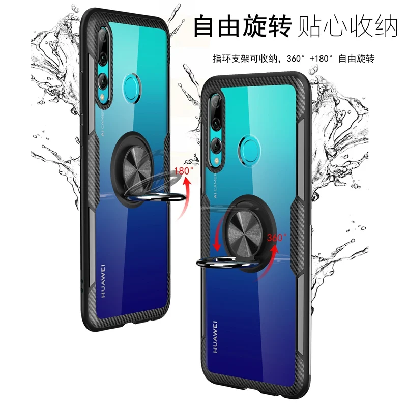Чехол для Honor 10i прозрачный акриловый чехол-кольцо для Honor 10i 20i 10 20 Lite Pro V20 Honor Play магнитный автомобильный держатель бронированный чехол