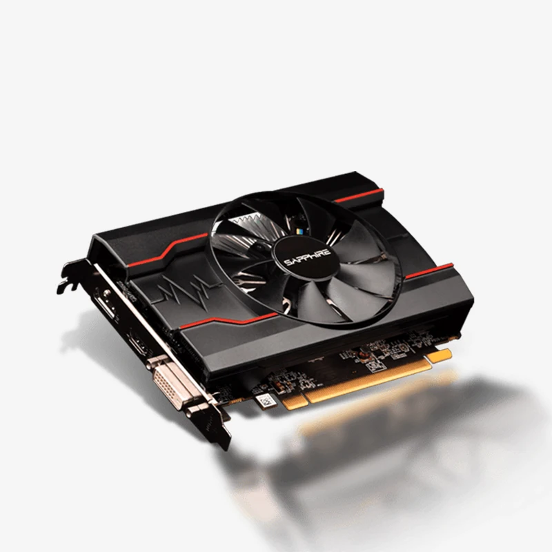 Видеокарты SAPPHIRE AMD GPU RX 550 2GB для компьютера Radeon RX550 DDR5 128 bit видеокарты настольных