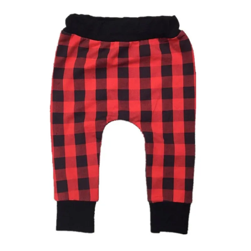 Рождественские штаны COSPOT для мальчиков и девочек детские красные клетчатые