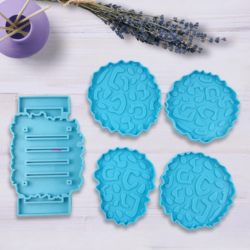 

Coaster Molds for Resin Casting Epoxy Resin Molds Silicone Great for Making Coasters DIY Resin Artwork Home Decor X7YA