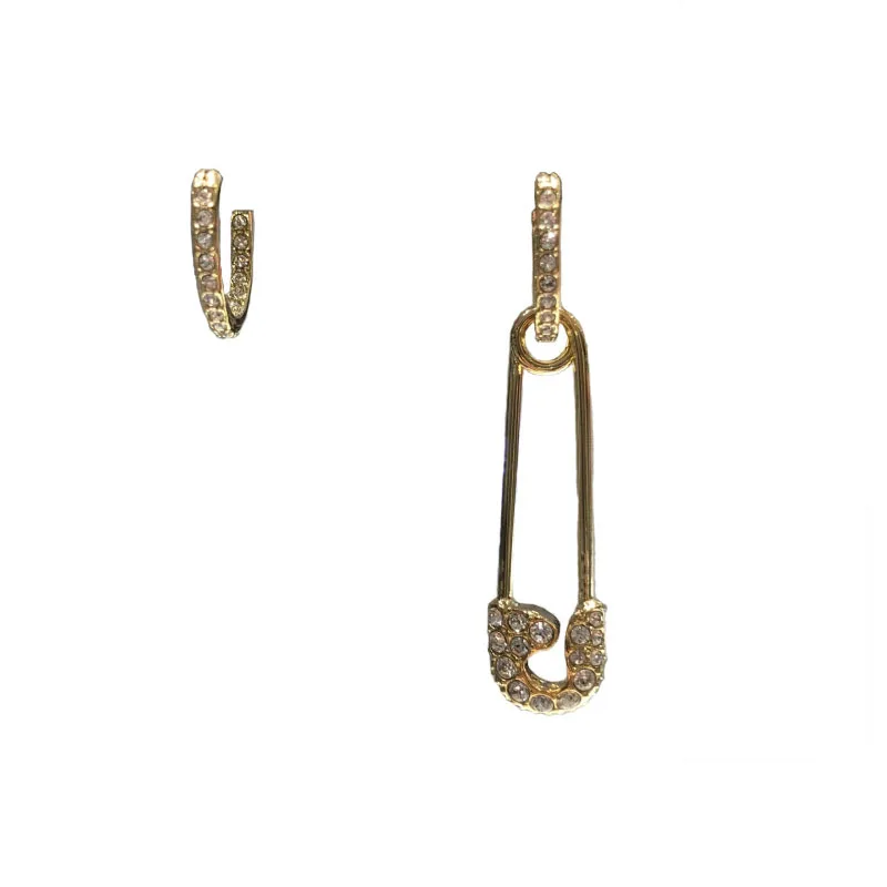

2020 new high quality swa fashion charm all-match golden paperclip pin women earrings for girlfriend selected gifts jewelry