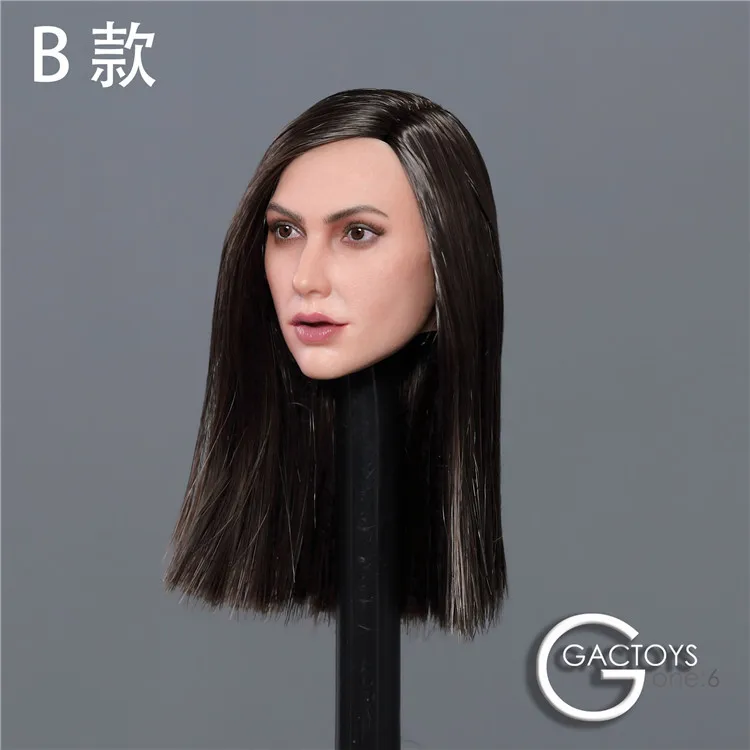Женская модель 1/6 GC034 Европейская и американская голова девушки длинные прямые