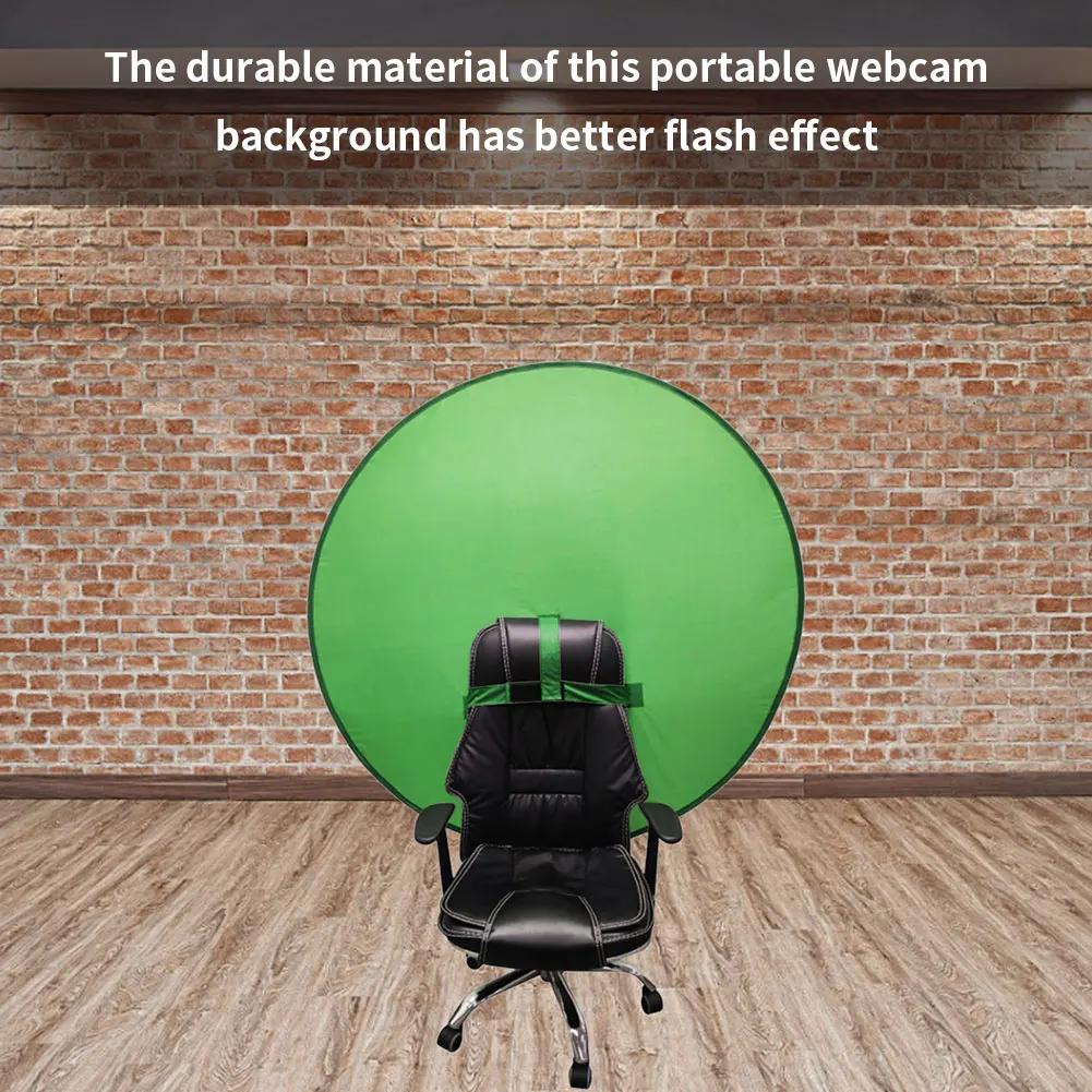 

56 Inch Fold Green Bule Screen Backdrops Chair Photography Background For Live Broadcast YouTube Video Studio Round 142cm