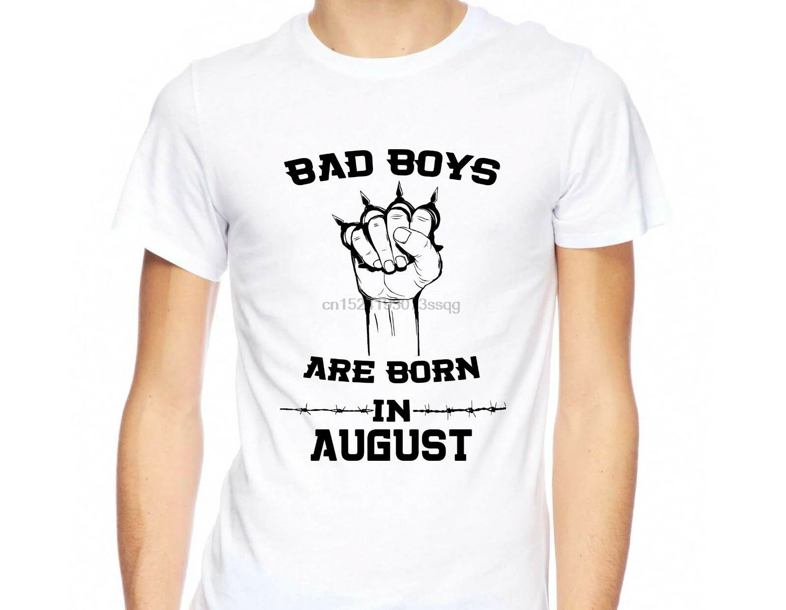 Футболка Bad Boys are born in August gift idea Персонализированная графическая футболка KK33| |