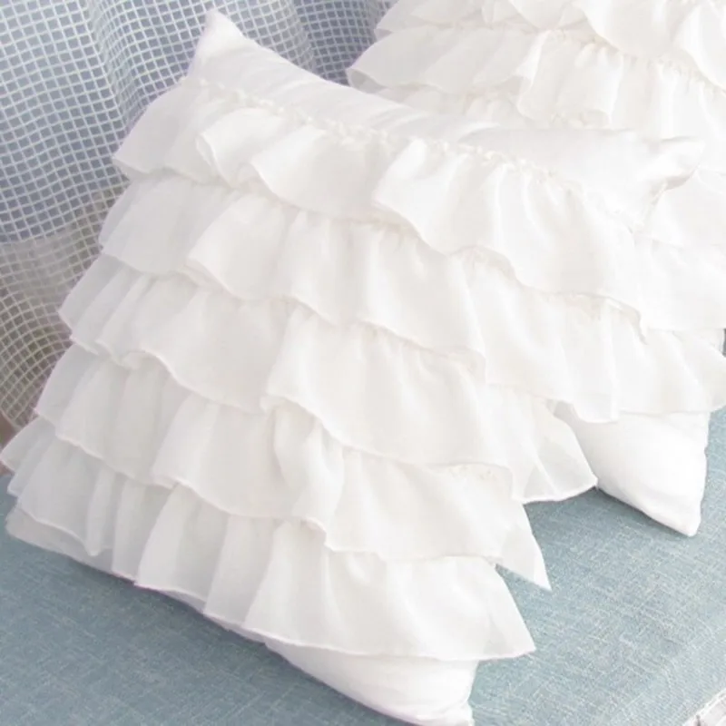 Бесплатная доставка кружевная наволочка принцессы торты слои лотос лист оборки