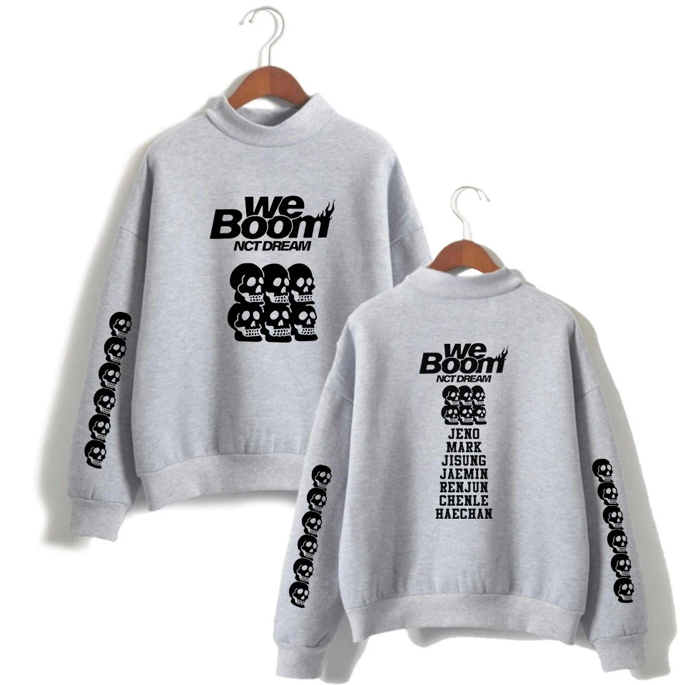 Новинка 2019 свитшот с длинным рукавом и высоким воротником для мужчин женщин KPOP NCT