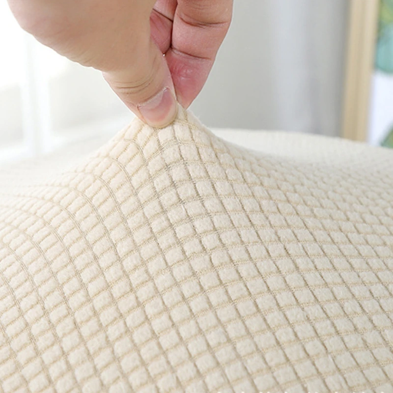 X7AB круглая оттоманка чехол вафельный жаккардовый Бархатный Чехол для ног