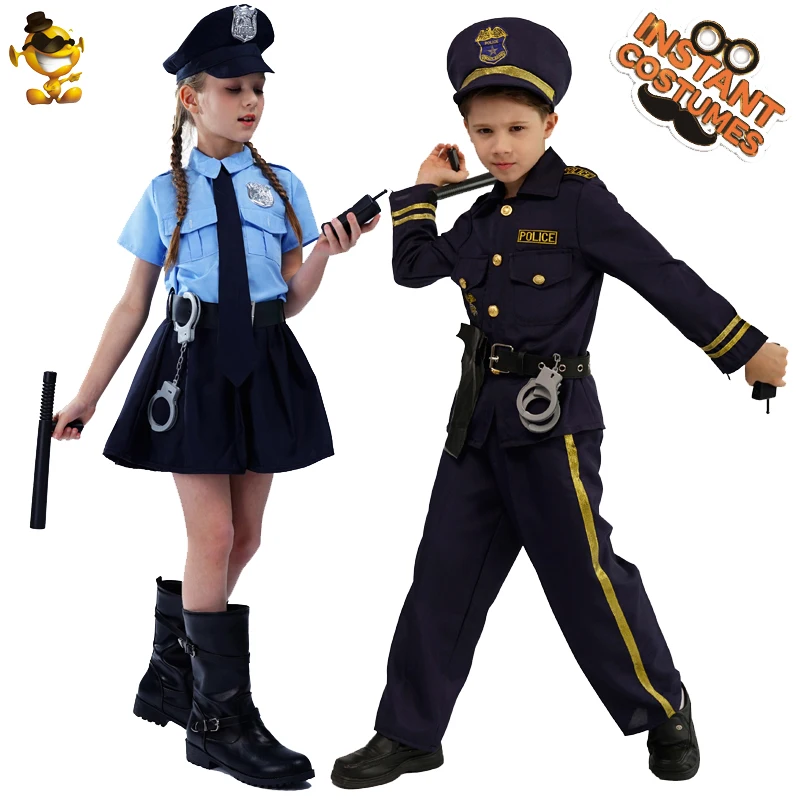 Детская полицейская форма Костюмы для ролевых игр Рождественская вечеринка